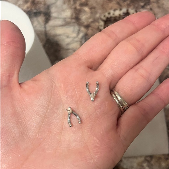 Kendra Scott Silver Wishbone Earrings - Picture 2 of 3